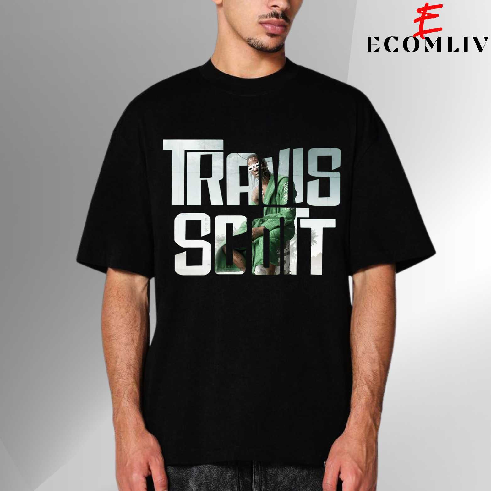 Travis Scott Oversized Tee, Rap Music Star T Shirt, Streetwear Concert Merch